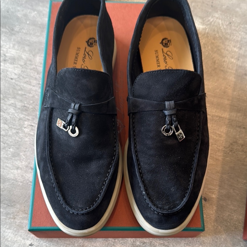 Loro Piana summer walk suede loafer. Worn twice. Perfect condition.